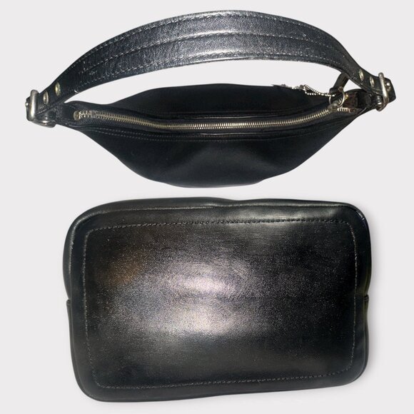 VTG Coach Legacy West Hobo 9823 Black Leather Nickel Shoulder Bucket Bag Y2K USA - Picture 7 of 10